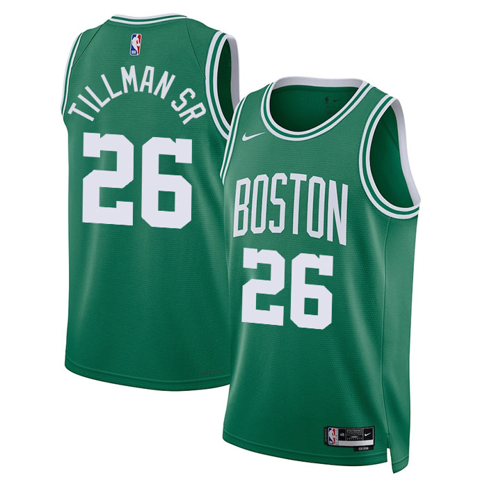 KODYSPORTS Premium Basketball Xavier Tillman Sr. #26 Boston Celtics Icon Edition Fan Support Team Jersey - Green