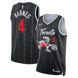 KODYSPORTS Premium Basketball Scottie Barnes #4 Toronto Raptors City Edition 2025-26 Fan Support Team Jersey - Black