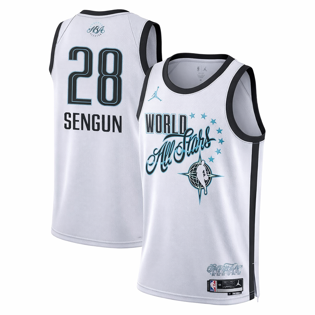 KODYSPORTS Premium Basketball Alperen Sengun #28 All-star 2026 Edition Fan Support Team Jersey - White