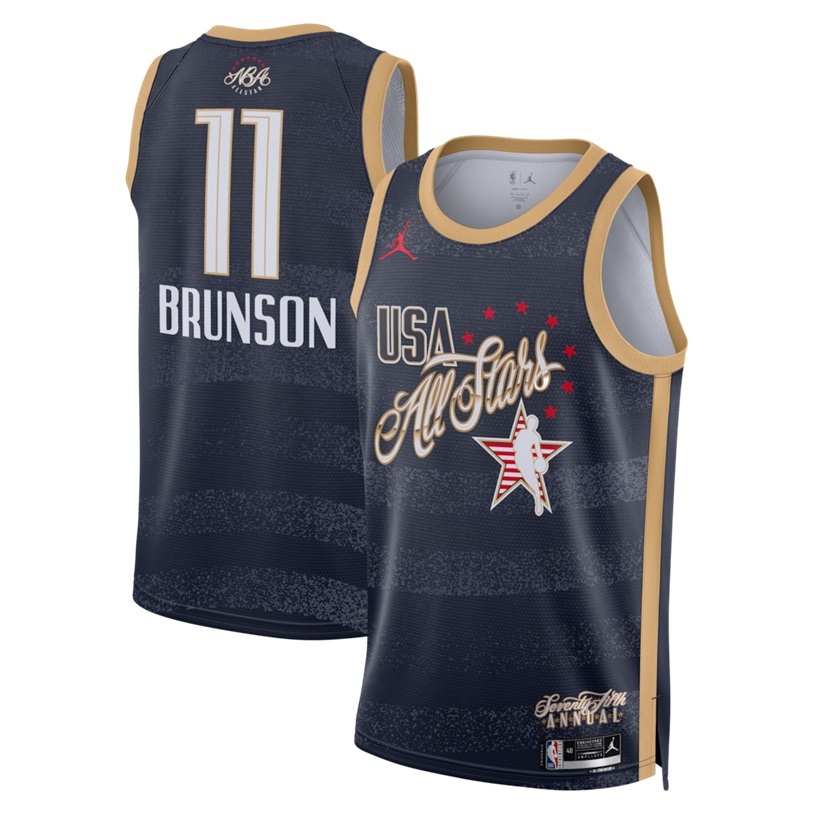 KODYSPORTS Premium Basketball Jalen Brunson #11 All-star 2026 Edition Fan Support Team Jersey - Navy