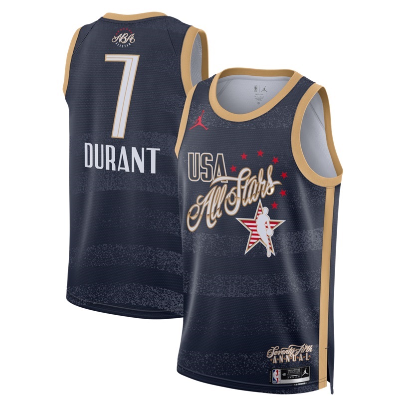 KODYSPORTS Premium Basketball Kevin Durant #7 All-star 2026 Edition Fan Support Team Jersey - Navy