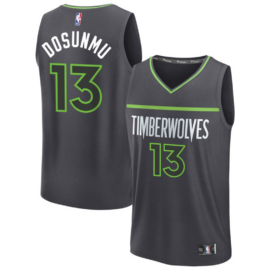 KODYSPORTS Premium Basketball Ayo Dosunmu #13 Minnesota Timberwolves Statement Edition 2025-26 Fan Support Team Jersey - Black