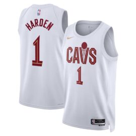 KODYSPORTS Premium Basketball James Harden #1 Cleveland Cavaliers Association Edition 2025-26 Fan Support Team Jersey - White