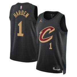 KODYSPORTS Premium Basketball James Harden #1 Cleveland Cavaliers Statement Edition 2025-26 Fan Support Team Jersey - Black