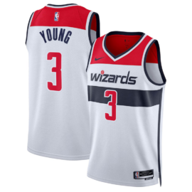 KODYSPORTS Premium Basketball Trae Young #3 Washington Wizards Association Edition 2025-26 Fan Support Team Jersey - White