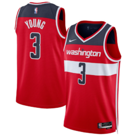 KODYSPORTS Premium Basketball Trae Young #3 Washington Wizards Icon Edition 2025-26 Fan Support Team Jersey - Red