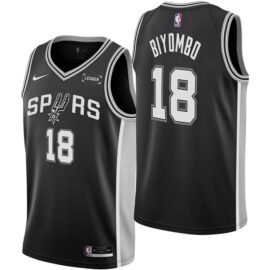 KODYSPORTS Premium Basketball Biyombo #18 San Antonio Spurs Icon Edition Fan Support Team Jersey - Black