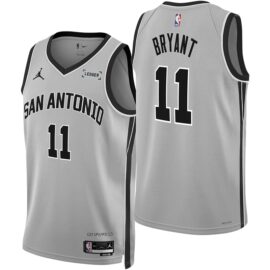 KODYSPORTS Premium Basketball Carter Bryant #11 San Antonio Spurs Statement Edition Fan Support Team Jersey - Grey