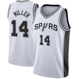 KODYSPORTS Premium Basketball Emanuel Miller #14 San Antonio Spurs Association Edition Fan Support Team Jersey - White
