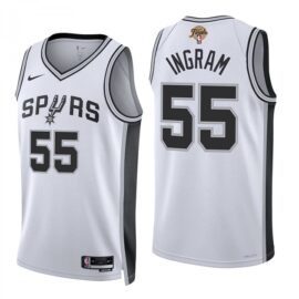 KODYSPORTS Premium Basketball Harrison Ingram #55 San Antonio Spurs Association Edition Fan Support Team Jersey - White