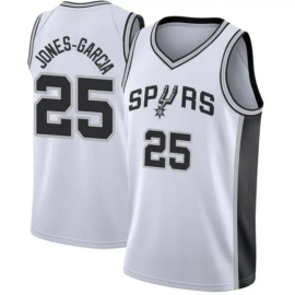 KODYSPORTS Premium Basketball Jones Garcia #25 San Antonio Spurs Association Edition Fan Support Team Jersey - White