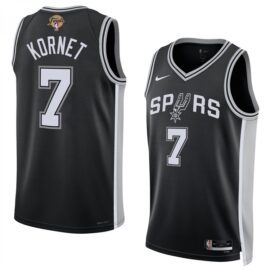 KODYSPORTS Premium Basketball Luke Kornet #7 San Antonio Spurs Icon Edition Fan Support Team Jersey - Black