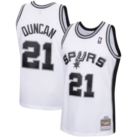 KODYSPORTS Premium Basketball Tim Duncan #21 San Antonio Spurs Classics Edition Fan Support Team Jersey - White