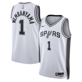 KODYSPORTS Premium Basketball Victor Wembanyama #1 San Antonio Spurs Association Edition Fan Support Team Jersey - White