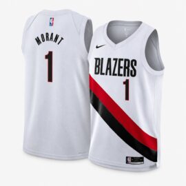 KODYSPORTS Premium Basketball Ja Morant #1 Portland Trail Blazers Association Edition Fan Support Team Jersey - White