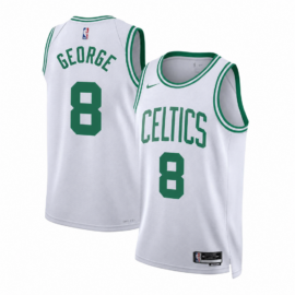 KODYSPORTS Premium Basketball Paul George #8 Boston Celtics Association Edition Fan Support Team Jersey - White