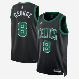 KODYSPORTS Premium Basketball Paul George #8 Boston Celtics Statement Edition Fan Support Team Jersey - Black