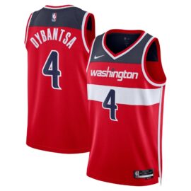 KODYSPORTS Premium Basketball AJ Dybantsa #4 Washington Wizards Icon Edition Fan Support Team Jersey - Red