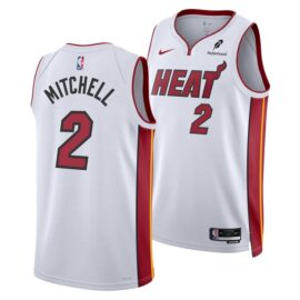 KODYSPORTS Premium Basketball Davion Mitchell #2 Miami Heat Association Edition Fan Support Team Jersey - White