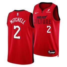 KODYSPORTS Premium Basketball Davion Mitchell #2 Miami Heat Culture Edition Fan Support Team Jersey - Red