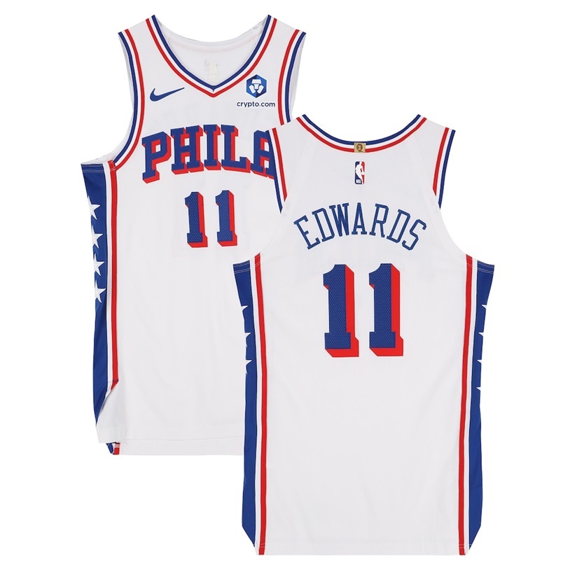 Basketball Justin Edwards #11 Philadelphia 76ers Association Edition Fan Support Team Jersey - White