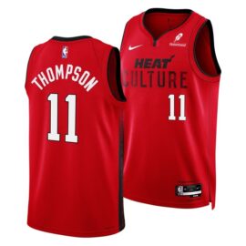KODYSPORTS Premium Basketball Klay Thompson #11 Miami Heat Culture Edition Fan Support Team Jersey - Red