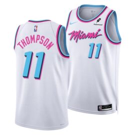 KODYSPORTS Premium Basketball Klay Thompson #11 Miami Heat VICE Edition Fan Support Team Jersey - White