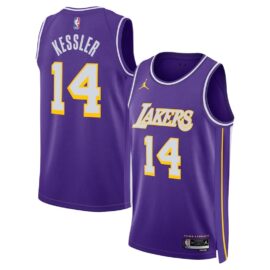 KODYSPORTS Premium Basketball Walker Kessler #14 Los Angeles Lakers Statement Edition Fan Support Team Jersey - Purple