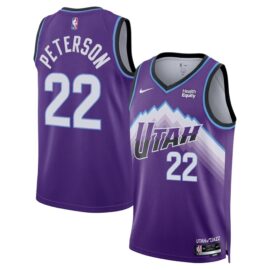 KODYSPORTS Premium Basketball Darryn Peterson #22 Utah Jazz Icon Edition Fan Support Team Jersey - Purple