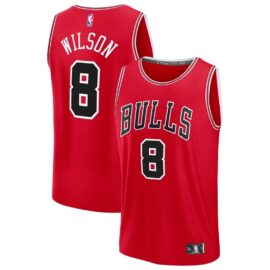 KODYSPORTS Premium Basketball Caleb Wilson #8 Chicago Bulls Icon Edition Fan Support Team Jersey - Red